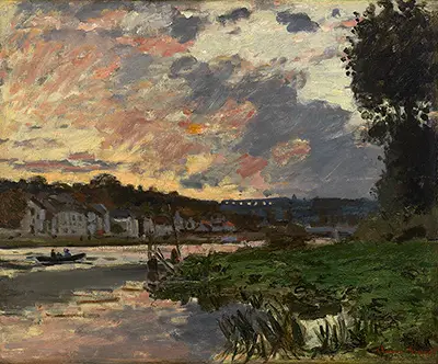 The Seine at Bougival, Evening Claude Monet